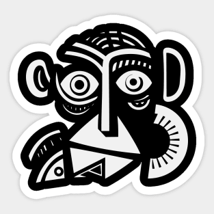 abstract chimpanzee Sticker